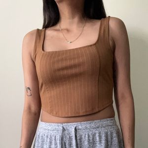 Forever 21 Striped Crop Top